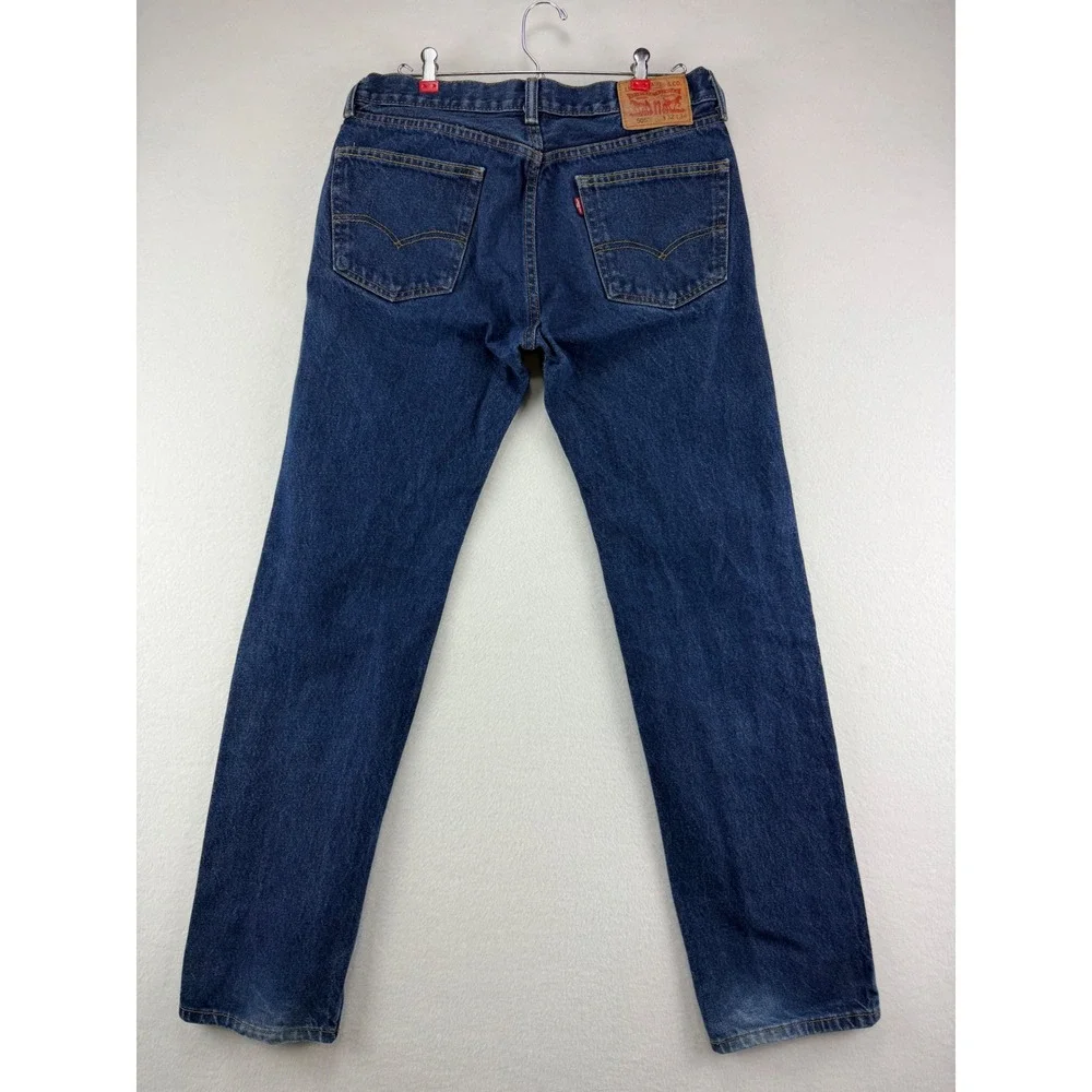 Levi's 505‎ Regular Fit Jeans Mens 32x34 Dark Wash Straight Leg Denim